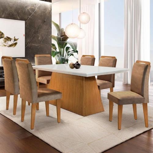 Mesa Luna com 6 cadeiras 