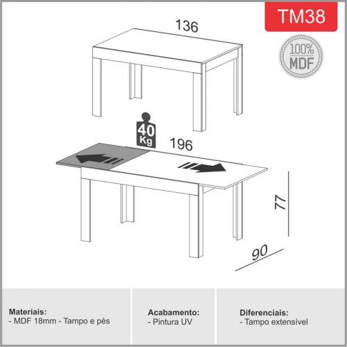 Mesa Extensível 