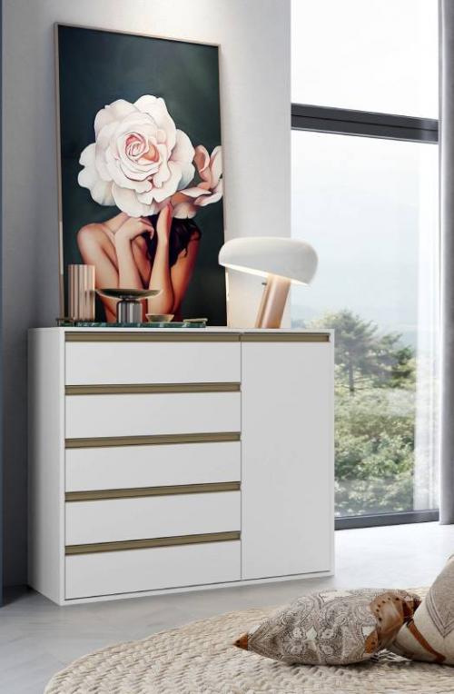 Cômoda 5 gavetas com 1 porta 