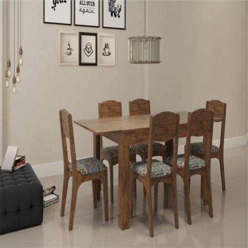 Mesa 6 cadeiras Extensível Dalla Costa
